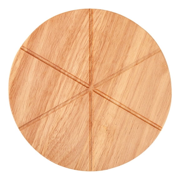 NOULUX 6.30” Round Portable Wood Pizza Cutting Board