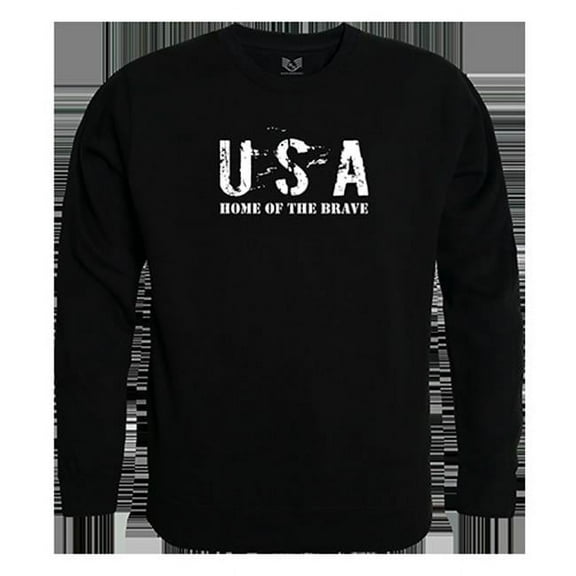 HOT Brave Graphic Crewneck Sweatshirt, Black - 2XL