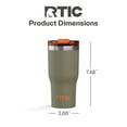 thumbnail image 6 of RTIC 20 oz Ceramic Lined Insulated Essential Tumbler, Leak-Resistant Lid, Trailblazer, 6 of 9
