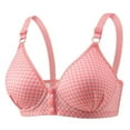 thumbnail image 1 of WRKEKC Front Closure Wireless Bra for Women Lace Adjustable Straps Breathable Comfortable Everyday T-Shirt Bra Support Lightly Padded Full Coverage Soft Cup, 1 of 5