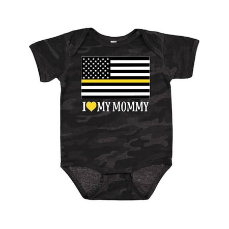 

Inktastic Dispatcher Mom Flag Gift Baby Boy or Baby Girl Bodysuit