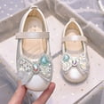 thumbnail image 6 of Fesfesfes Girls Crystal Pearl Bow Heels,Princess Style Dress Shoes with Round Toe, Elegant Mid Heels for Parties and Weddings(White#2,12-13 Years), 6 of 7