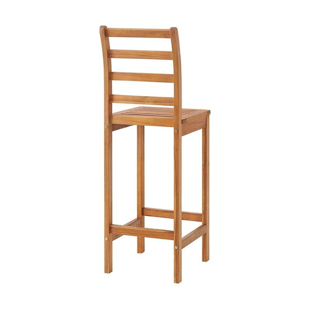 Alaterre Furniture Brandon Acacia Wood Outdoor Bar Height Bistro Set - Set of 3, Natural