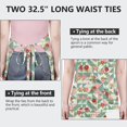 thumbnail image 6 of Pioneer Flower Floral Print Pattern Apron for Women and Men, Cotton Linen Waterproof with Pockets, Adjustable, 33x27 Inch for Kitchen, Gardening, BBQ, Salon, 6 of 6