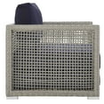 thumbnail image 3 of Modway Aura 4 Piece Outdoor Patio Wicker Rattan Set in Gray Navy by Modway, 3 of 7