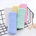 thumbnail image 5 of Asung Baby Muslin Washcloths Cotton Baby Wipes Absorbent Soft Face Towel for Toddlers Infant  and Newborn 10x10 inch 5 Pack Plush, 5 of 8