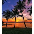 thumbnail image 3 of Tropical Duvet Cover Set, Exotic Palm Trees Pattern with Beach and Ocean Sunset in Hawaii Summer Season, Decorative 2 Piece Bedding Set with 1 Pillow Shams, Twin Size, Multicolor, by Ambesonne, 3 of 3