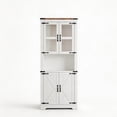 thumbnail image 6 of 6-Tier Corner Storage Cabinet with Doors – Space-Saving Floor Shelf for Bathroom, Kitchen, Living Room, Multi-Purpose Organizer for Small Spaces, 6 of 6
