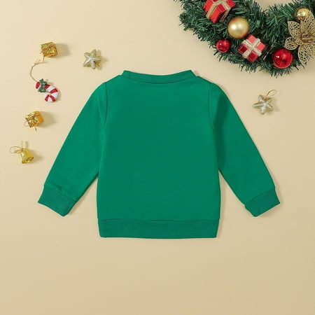 

nsendm Sk8 Zip Toddler Christmas Boys Girls Winter Long Sleeve Sweatshirt Tops Outwear For Kids Clothes Toddler Fashion Hoodie Childrenscostume Green 18-24 Months