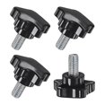 thumbnail image 1 of Uxcell 4-Pack de perillas de sujeción en forma de estrella, tornillo de mano con rosca macho M10x20mm, reemplazo de mango de máquina [39mm, negro], 1 of 1