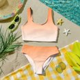 thumbnail image 4 of Grblisyd Girls Swimsuits Two Piece Casual Scoop Neck Gradient Bikini Sets Size 1-10 Years, 4 of 6