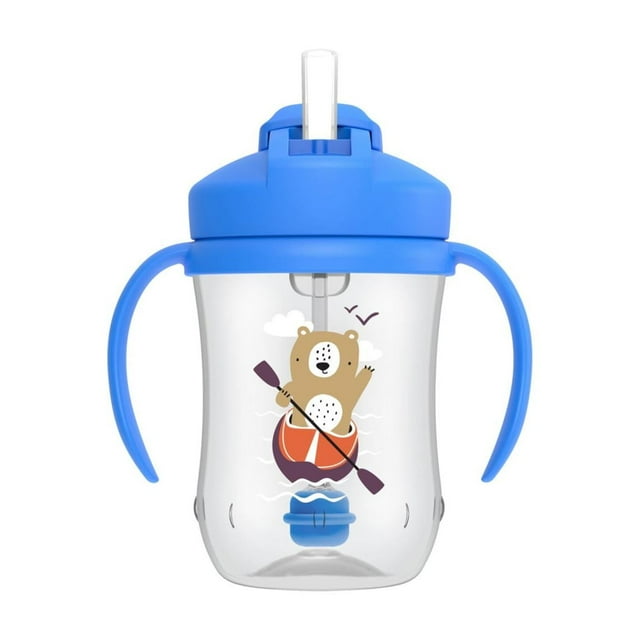 Vaso entrenador con Popote Dr Brown's 9oz Azul Niño 6m+
