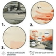 thumbnail image 3 of Designart "Natures Fountain Minimalism Geyser painting II" Landscapes Floater Framed Wall Art Living Room, 3 of 7