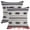 Black, variant on Unique Bargains Boho Striped Throw Pillow Covers Pack of 2 Black 18" x 18"