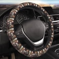 thumbnail image 3 of Lsque Romantic Wine Flowers Ultra Soft Car Steering Wheel Cover for Women, Standard 15 inch Size for Truck Van SUV Auto, 3 of 8