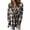Blue, variant on SHINE UP Flannel Shacket Jacket for Women Plaid Shirts Long Sleeve Button Down Tops Casual Hooded Coat