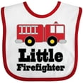thumbnail image 3 of Inktastic Little Firefighter Fire Engine Boys or Girls Baby Bib, 3 of 4