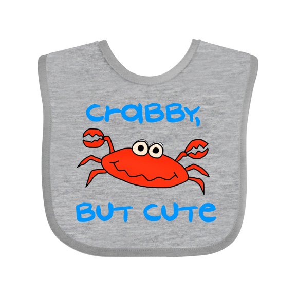 Inktastic Crabby but Cute Boys or Girls Baby Bib