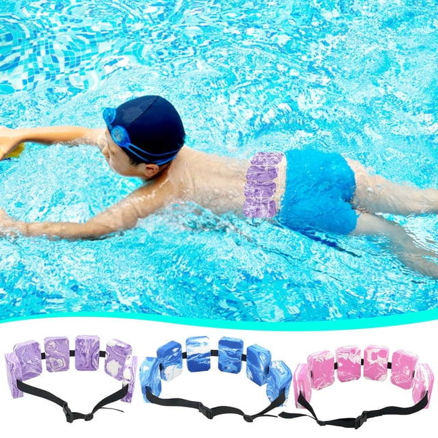 Cinturón de Natación Ajustable con 5 Flotadores | Ayuda para Aprender a Nadar | Ayuda para El Entrenamiento de Natación para Principiantes | Material: Espuma Eva | Tamaño: 18 X 12 X 8 Cm