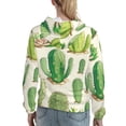 thumbnail image 7 of Lsque Cactus And Succulent Pattern Casual Women's Hoodie,Hooded Sweatshirt with Kangaroo Pocket,Pullover Hoodie with Eye-catching Drawstrings-Medium, 7 of 7
