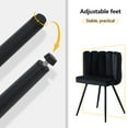 thumbnail image 2 of Clipop Living Room Barrel Accent Chair, Modern Velvet Scalloped Silhouette Chair, for Kitchen,Black, 2 of 9