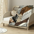 thumbnail image 2 of nygtbtfer Circle Swirls Throw Blanket Throw Size, Geometric Ripple Fleece Blanket, Black White Brown Flannel Blanket, Retro Lines Stripe Sherpa Blanket, Abstract Texture Bed Blanket For Bed Sofa Couch, 2 of 6