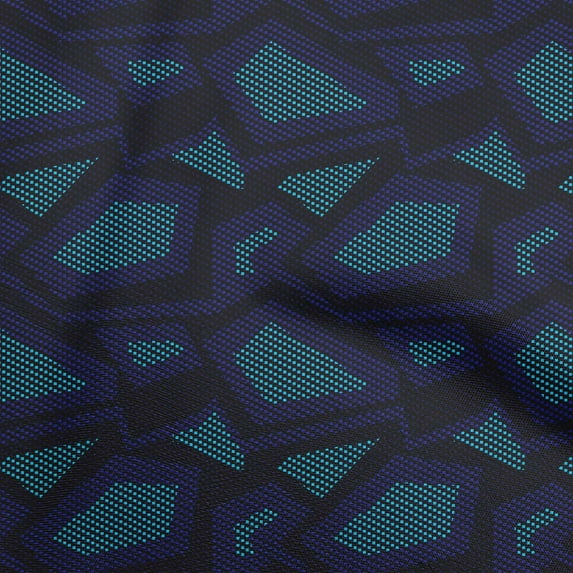 oneOone Cotton Cambric Dark Blue Fabric Abstract Craft Projects Decor Fabric Printed By The Yard 42 Inch Wide