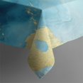 thumbnail image 4 of Blue and Gold Marble Wavy Veins Pattern Rectangle Tablecloth 60"x120",Waterproof Polyester Rectangle Table Cloth, Wipeable Spillproof Polyester Tablecloth for Dining, Camping, Indoor and Outdoor, 4 of 6