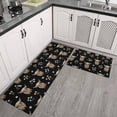 thumbnail image 2 of Highland Cow and Flower Print Anti Fatigue Kitchen Rugs Set Of 2, Non Slip Washable Decorative Floor Mats for Kitchen Sink Laundry, 17"x30" and 17"x47", 2 of 6