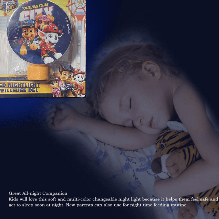 Nick Paw Patrol LED Nightlight with Rotary Shade for Kids Boys