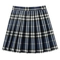 thumbnail image 4 of XIAONU Plaid Pleated Mini Skirt for Womens High Elastic Waist A-Line Flare Skirt Stretchy Casual Preppy Style Skirt, 4 of 4