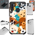 thumbnail image 1 of WORLD ACC Fusion Phone Case Compatible with Samsung Galaxy A11 + TEMPERED GLASS Hybrid TPU Phone Cover (Cute Puppy Dogs), 1 of 1