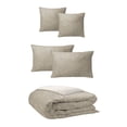thumbnail image 5 of 6ix Tailors  Stonewall Wheat Super King Comforter & 2 Pillow Shams Set - 5 Piece, 5 of 5