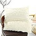 thumbnail image 1 of Fundas de Almohada de Piel sintética Suave, Paquete de 2 Fundas de Cojines de Felpa Fundas de Almohada de Piel sintética Suave para decoración del hogar de sofá Cama 50x70 cm Blanco, 1 of 5