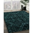 thumbnail image 3 of Ahgly Company Machine Washable Indoor Square Abstract Greenish Blue Green Area Rugs, 6' Square, 3 of 7