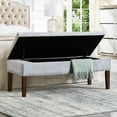 thumbnail image 2 of Tufted bench with soft velvet upholstery | In living areas, gives a cozy and stylish seating experience, 2 of 4