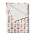 thumbnail image 2 of Easter Soft Flannel Fleece Throw Blanket, Baby Bunny Holding a Blossoming Bouquet Rabbit in Spring Season Childhood Theme, Cozy Plush for Indoor and Outdoor Use, 70" x 90", Multicolor, by Ambesonne, 2 of 5