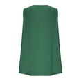 thumbnail image 5 of Horkkom Plus Size Tank Tops for Women Summer Solid Color V Neck Sleeveless Tops Casual Loose Tank Tops Green 2XL, 5 of 8