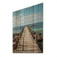 thumbnail image 2 of Designart "Rustic Beauty of Piers and Docks II" Nautical & Beach Print on Natural Pine Wood, 2 of 5