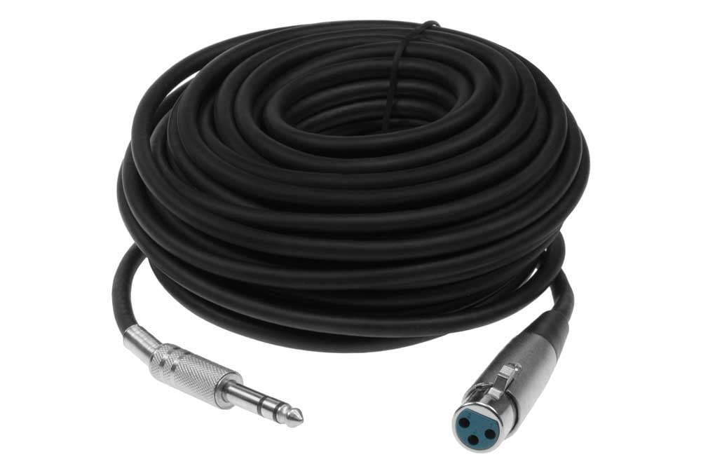 SF Cable XLR 3P Female to 1/4" Stereo Microphone Cable, 25 feet