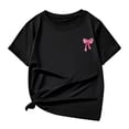 thumbnail image 1 of Xuewenshw T-Shirts Décontractés pour Enfants Motif Lettre Multicolore Col Rond Manches Courtes Fille Tout-Petit, 1 of 6