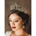 thumbnail image 3 of Rose Gold Tiaras for Women Rhinestone Wedding Crown for Bride Small Princess Tiara Headband Birthday Bridal Hair Accessories Flower Girl, 3 of 4