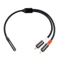 thumbnail image 1 of Sidaley Cable adaptador de Audio a 2 de 3,5mm, reproductor de MP3 Flexible chapado en cobre profesional, adaptador de ordenador portátil Cables de computadora, 1 of 6