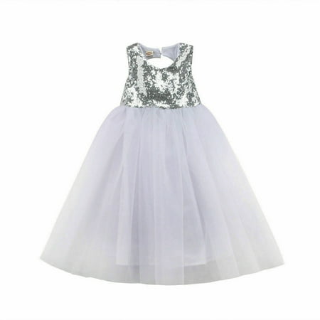 

VIKING GLORY Princess Wedding Party Prom Birthday Dress Skirt Tutu Dresses for Baby Girl 2-8Y