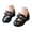 Black#10086, variant on Girl's Dance Sandals Closed Toe Dance Training Slippers for Kids Adjustable Strap Solid Color Soft Soled Shoes
