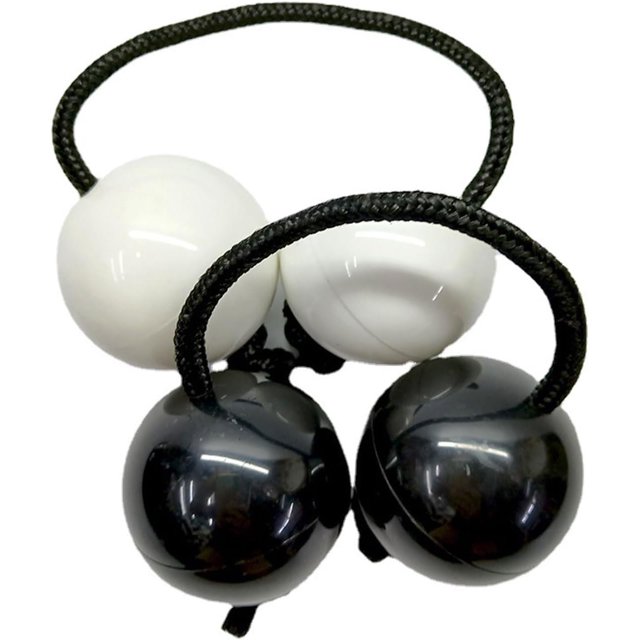 Yazoeia 2pack Kashaka African Instruments,Aslatuas Musical Rhythmic Ball,Single Hand Percussion Asalato For Parties,Classroom (Color : Black+White) CJC912-175165