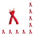thumbnail image 3 of Guantes sin dedos Cateissary para niñas Vino rojo 10Conjunto, 3 of 6