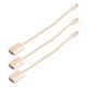 thumbnail image 1 of Cable adaptador OTG Sincero 3 piezas Conector reforzado de Tela tejida Oro, 1 of 10