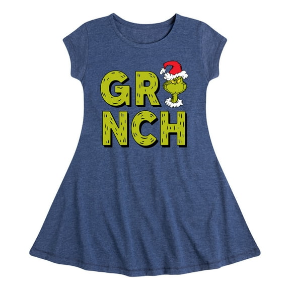 Dr. Seuss The Grinch - Christmas - GRiNCH - Toddler & Youth Girls Fit & Flare Dress