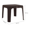 thumbnail image 2 of Mesa Exterior Lateral De Plástico Con Textura Rattan Chocolate oscuro, 2 of 4